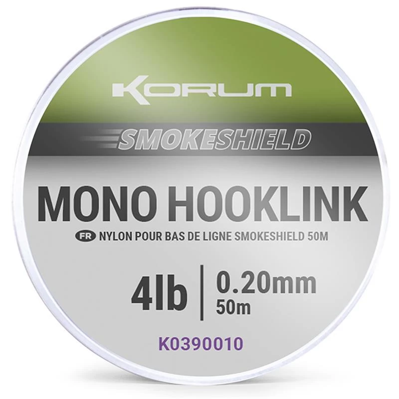 RIG BRAID KORUM SMOKESHIELD MONO HOOKLINK 50M